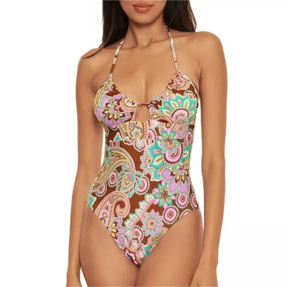Becca Groovy Floral/Paisley One Piece Swimsuit - Picture 1 of 12